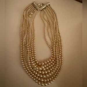 Elegant 7 Strand Pearl Necklace